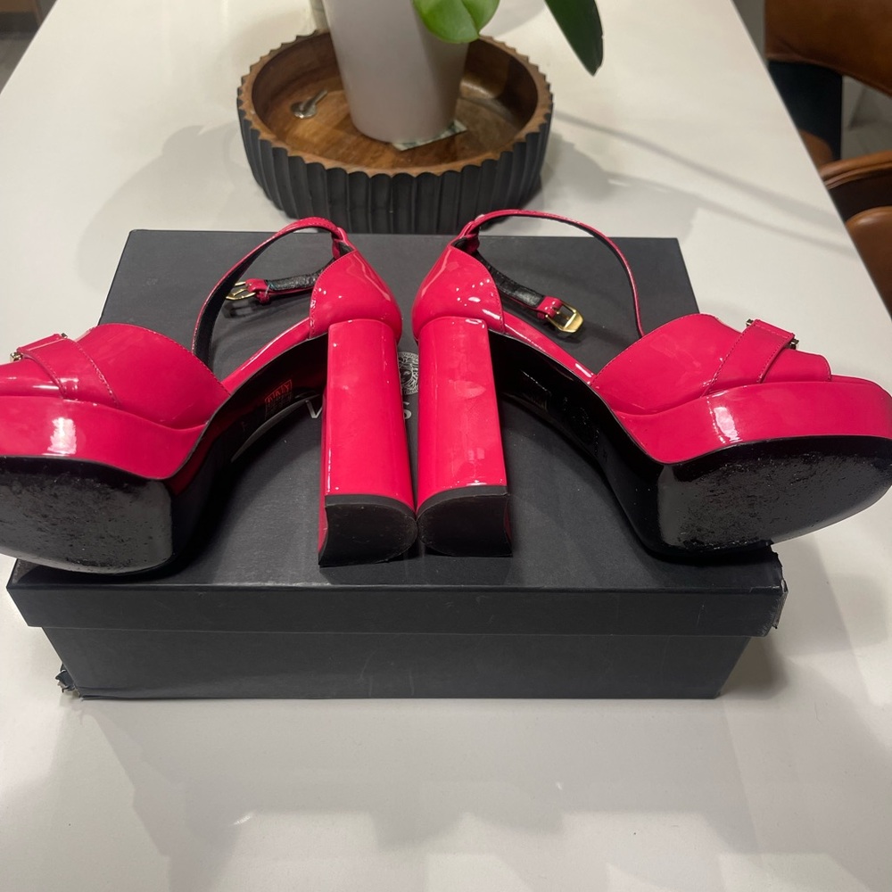 Versace Bold Pink Platform Heels - image 8